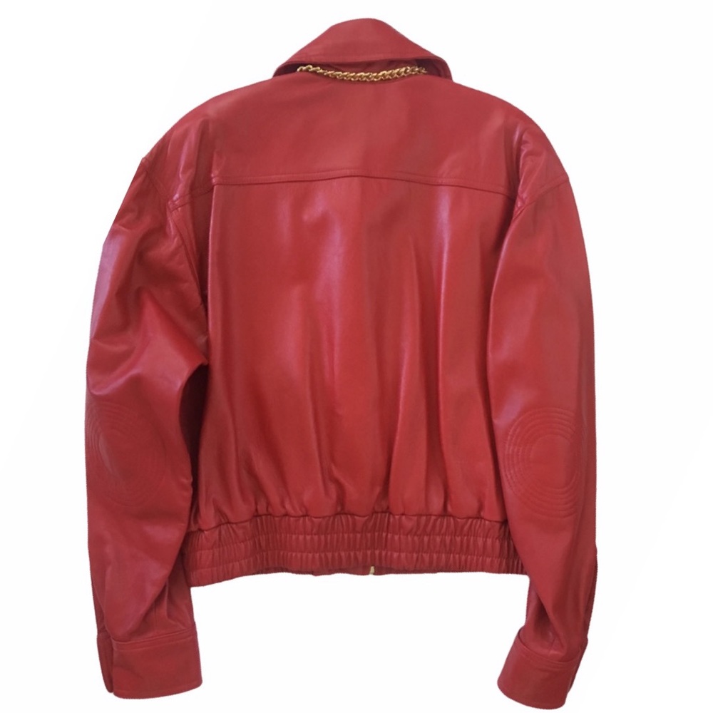 Vintage 90’s ψ St John Collection ψ Nautical Leather Jacket ψ Gold Logo Hardware - Picture 14 of 16